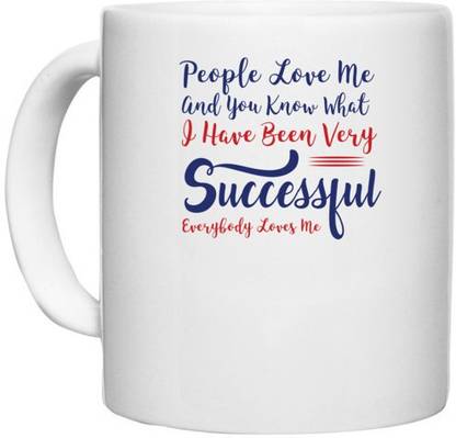 UDNAG White Ceramic Coffee / Tea 'Succesfull | Donalt Trump' Perfect for Gifting [330ml] Ceramic Coffee Mug