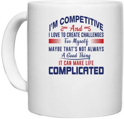UDNAG White Ceramic Coffee / Tea 'Complicated | Donalt Trump' Perfect for Gifting [330ml] Ceramic Coffee Mug