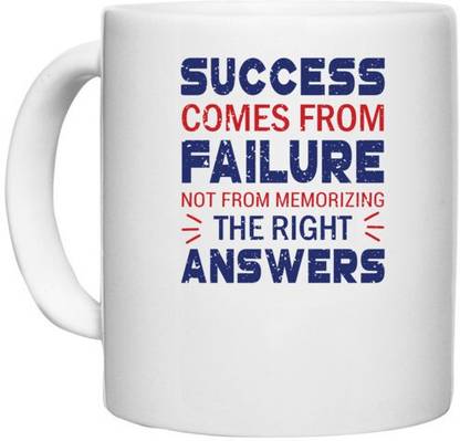 UDNAG White Ceramic Coffee / Tea 'Success failure answers | Donalt Trump' Perfect for Gifting [330ml] Ceramic Coffee Mug