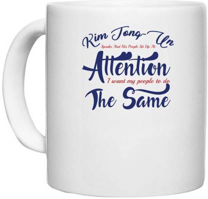 UDNAG White Ceramic Coffee / Tea 'Attention | Donalt Trump' Perfect for Gifting [330ml] Ceramic Coffee Mug