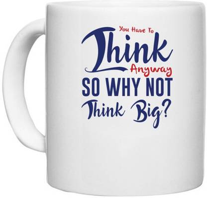 UDNAG White Ceramic Coffee / Tea 'Think big | Donalt Trump' Perfect for Gifting [330ml] Ceramic Coffee Mug