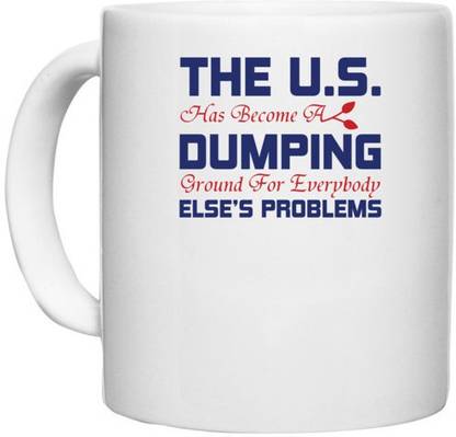 UDNAG White Ceramic Coffee / Tea 'Dumping | Donalt Trump' Perfect for Gifting [330ml] Ceramic Coffee Mug