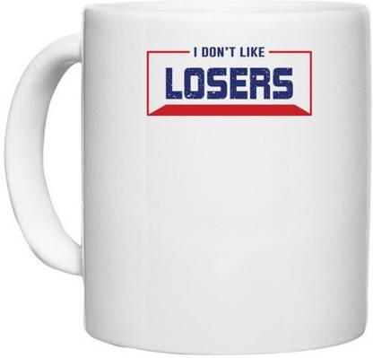 UDNAG White Ceramic Coffee / Tea 'Losers | Donalt Trump' Perfect for Gifting [330ml] Ceramic Coffee Mug