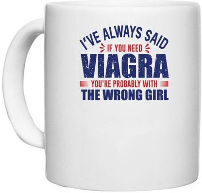 UDNAG White Ceramic Coffee / Tea 'Wrong girl | Donalt Trump' Perfect for Gifting [330ml] Ceramic Coffee Mug