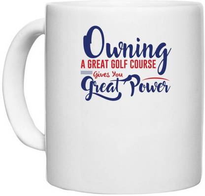 UDNAG White Ceramic Coffee / Tea 'Great power | Donalt Trump' Perfect for Gifting [330ml] Ceramic Coffee Mug