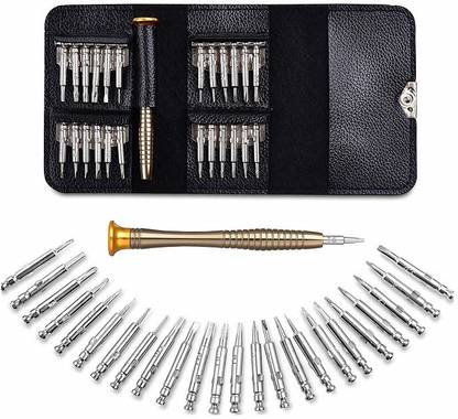 Nsinc 25 in 1 Interchangeable Multipurpose Precision Mini Screwdriver Set Magnetic Slot Wrench Bits Repair Tools Kit Set Combination Screwdriver Set for Home Appliances Laptop Mobile Computer etc. Standard Screwdriver Set
