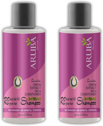 ARUBA Essentials Sulphur Rich Onion Extract - Reduce Hair Fall - Grow Faster - Frizz Control - Paraben Free Shampoo