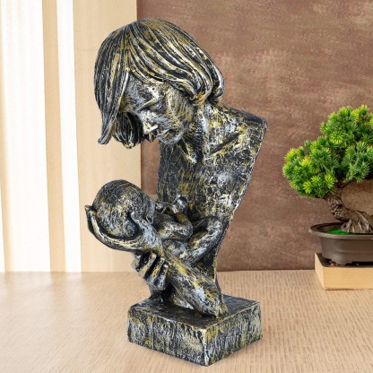 Mother Love Statue Handcrafted Statue of Mother Child Love for Showpiece Gift
