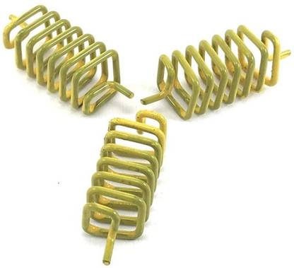 ModernVastu Remedies Yellow Square Anti Clockwise Spring Used to Hinder/Balance Energy Field - 3 Springs Decorative Showpiece  -  5 cm