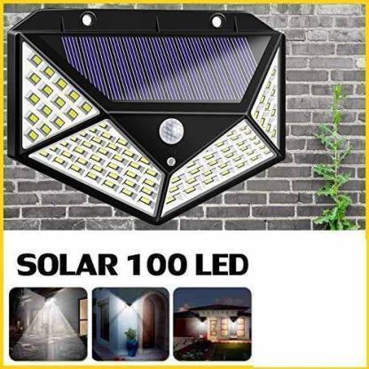 silverwyn Best Premium quality 100 LED Solar Lights for Garden LED Security Lamp for Home, Outdoors Pathways Solar Light Set (Wall Mounted Pack of 1) Solar Light Set (Wall Mounted Pack of 1) Solar Light Set