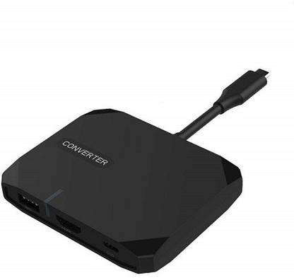 SINGING NOISE USB Type C and USB 3.0 Hub, 5 in 1 Type C to HDMI USB PD Adapter, 3 USB 3.0 Port + 1 HDMI Port + 1 Power Delivery PD Adapter , Black USB Hub USB Hub