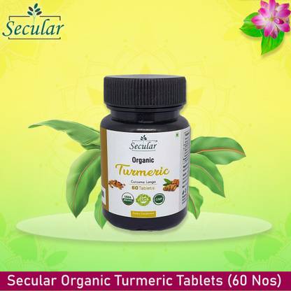 Secular Organic Turmeric Tablets: Anti Inflammatory Tablets, 750mg