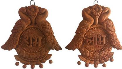 SMC home Decor Eco Friendly Terracotta or Earthenware Subh Labh for Wall / Door / Home Decor