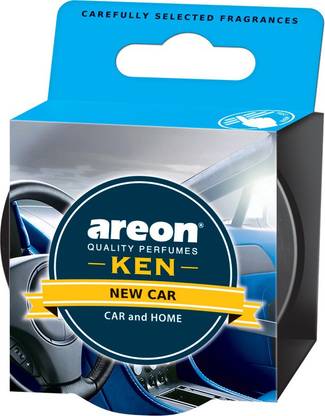 areon New Car Car Freshener Diffuser Ken New Car | Fresh Energizing Fragrance | Ultimate Combination Of Style, Versatility & Value | Eradicates Foul Odors