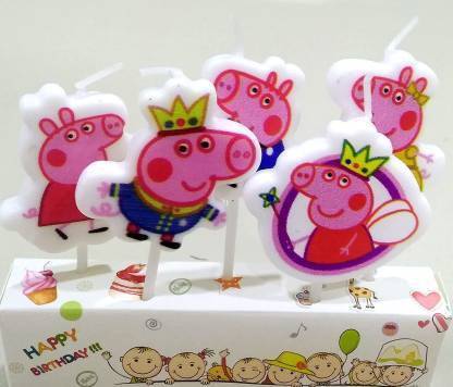 SHOPTIONS 5 peepp pig candles. pack of 5 Candle