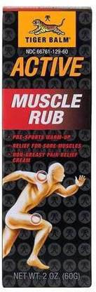 Tiger Balm Active Muscle Rub-60g(Non-Greasy Muscular Pian Relief Cream) Cream