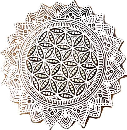 HANDIWOODZ Rangoli Shape Printing Blocks