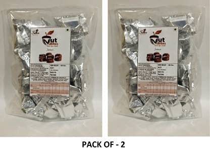 nut n bites KIWI Chocolates from NUTS N BITES , Gluten Free Cocoa 70% - 45% Flavored with Indian Dark Chocolate,Unlock Your Health Bars 250g (PACK OF-2) Bars