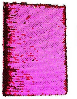 GR8INDIA Sequin Diary Pink A5 Notebook no 160 Pages
