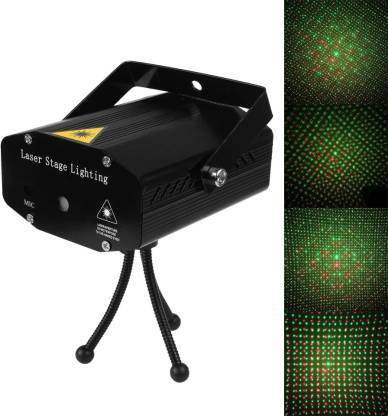 Triangle Ant Mini Laser Disco DJ Party Light with 4 Patterns - Red & Green Shower Laser Light