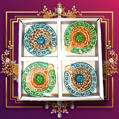 LOCA Pottery Terracotta (Pack of 4) Table Diya Set