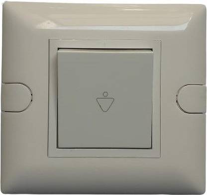 CONA MODULAR SURFACE GANG BOX WITH ATTACHED BELL SWITCH ( WIDE ) 6A |SET OF 1 6 A One Way Electrical Switch