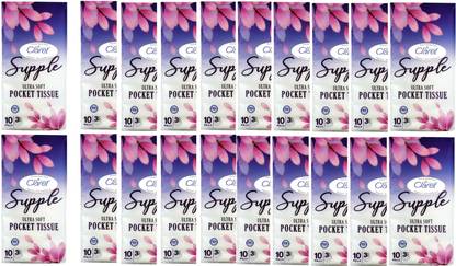 PRIMAXX Supple Ultra Soft Pocket Tissue-3 PLY (10 Pulls Per Pack & PACK Of 20 )