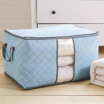 BLAPOXE Storage Bag Under Bed Blanket Pillow Storage Bag Box Non-Woven Fabric Bag Cloths Storage Organizer(Multicolour) Under Bed Blanket Pillow Storage Bag Box Non-Woven Fabric Bag Cloths Storage Organizer(Multicolour)