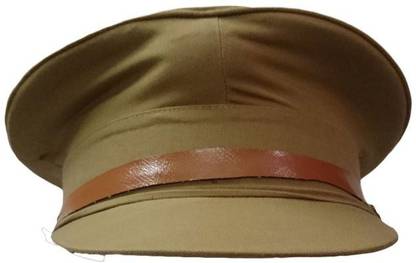 BookMyCostume Police Inspector Commissioner Khakhi Cap for Boys and Men