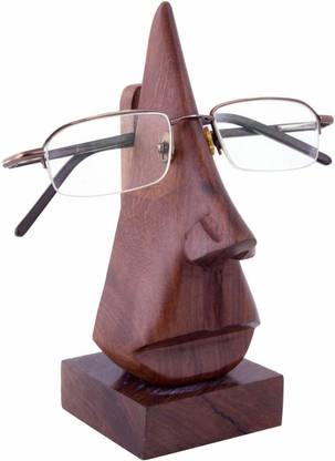 Decorhand 1 Compartments Wooden Spectacle Specs Eyeglass Holder Stand