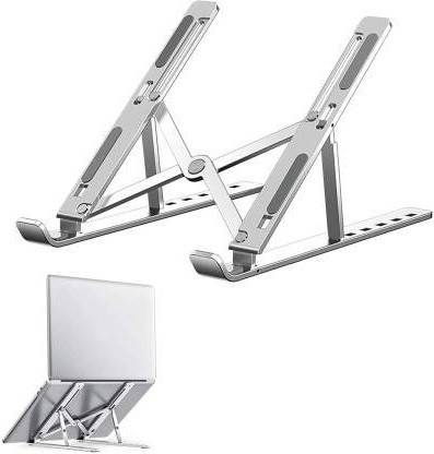 aybor Laptop Tablet Stand ,Aluminum Laptop Computer Stand, Foldable Adjustable Portable Desktop Holder -Portable Computer Stand with Heat-Vent to Elevate Laptop Heavy Duty Laptop Holder Laptop Stand Aluminium Floor and Desk Stand Rotatable Laptop Stand with Adjustable Height Compatible with Universal Laptops
