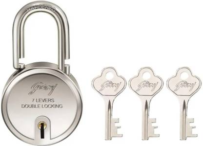 Godrej Round -7 Lever - Double Locking - 70mm - 3 Keys - Padlock