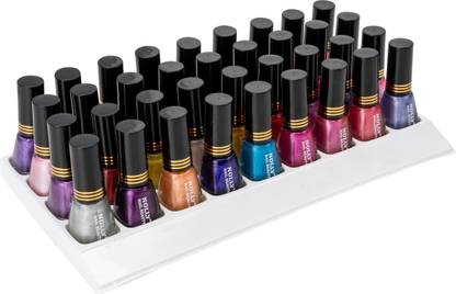 NOLLY Modern Stylish And Exclusive Fashionable Light - Dark Mixed Color Combination Classic Shine Summer to Spring Collection Nail Polish Fantastic Color Set Combo of 36 Pc in Wholesale Price. Multicolor