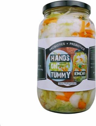 Hands on Tummy White Kimchi Cabbage, Carrot, Radish Pickle