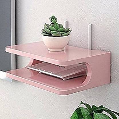 Levasto Set-up Box Stand for Dish TV/Tata Sky/Videocon D2h/ Relience & other Local Set-up Boxes With Round Corner MDF (Medium Density Fiber) Wall Shelf
