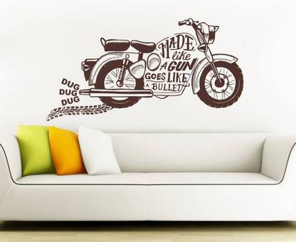 décor nirmal 48 cm Made like a gun goes like a bullet bedroom wall sticker for brauncolor size by [] Self Adhesive Sticker