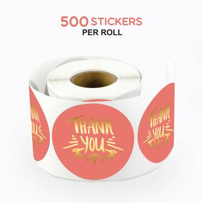 FlyBuy Hub 10 cm Thank You Stickers 1.5 Inch Reusable Sticker