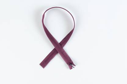 Mohan Shoppe Desaturated Dark violet Color Concealed YKK 18 Inches Zips CHC-26 For Ladies suits, Dresses, Blouses Purple Nylon Invisible Zipper