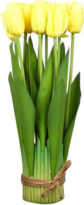 Amflix Yellow Tulips Artificial Flower