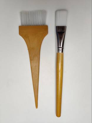 Tom & Gee Professional Facial Brush, Facial wooden Brush set, Facial Brush Accessories, Facemask Applicator Brush Foundation Makeup, Dye Brush (Pack of 2)