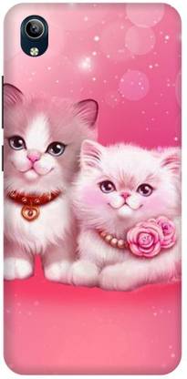FIRST HAND Back Cover for Vivo 1820,Vivo Y91i Cat love,Animal,printed hard case cover