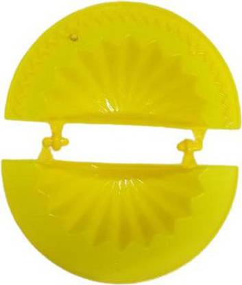 arshtrade Dumpling Press (Plastic Karanji Sacha / Machine, Festivals Pack of 10, Yellow) Kitchen Tool Set