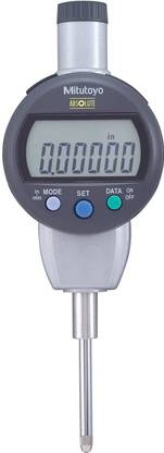 Mitutoyo 543-472B Absolute Digimatic Indicator, ID-C Standard Type, #4-48 UNF Thread, 3/8" Stem Dia., Flat Back, 0-1" (0-25.4mm) Range, 0.00005" (0.001mm) Resolution, +/-0.0001" Accuracy, Meets IP42 Specifications Test Indicator