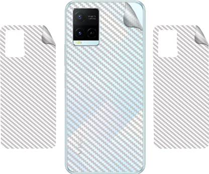 SCREENIX BACK LAMINATION SKIN COMPATIBLE FOR VIVO Y21 || 3D CARBON FIBER ULTRA-THIN PROTECTIVE FILM (TRANSPARENT) Mobile Skin