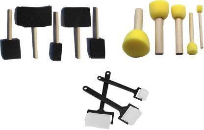 Sabahz Trading Sponge Brush Combo Set of 13pc for Painting Painting Sponge Brush (Pack of 13) Painting Sponge Roller
