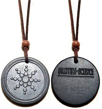 VibeX Energy Neutralizer Negative Ions Quantum Science Scalar Black Necklace Pendant Stone
