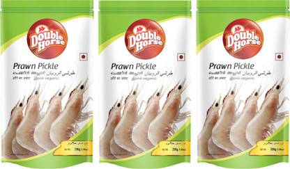 डबल होरसे Prawn Pickle - 200 Grams (Pack of 3) प्रॉन अचार