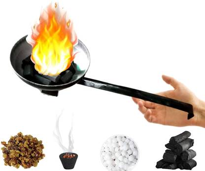 Ammaieesan sambrani Stand with Handle, Charcoal Incense Burner with Handle dhup Stand Stainless Steel