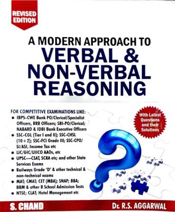A Modern Approach To Verbal & Non-Verbal Reasoning Revised Edition [ORIGINAL](English, Paperback, R.S. AGRAWAL) (HARDCOPY BOOK, R.S. AGRAWAL)