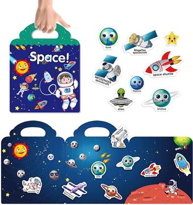 Chocozone 30.5 cm 32 Reusable Stickers Book Waterproof Stickers Toys for 2 years old Boys & Girls Learning Preschool Educational Book for Kids (Animals) Reusable Sticker